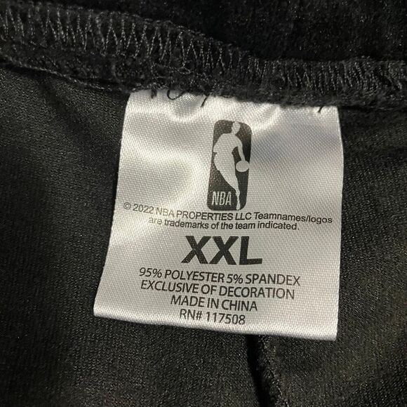 NBA Chicago Bulls Women's Black Velour Lounge Pants Sweats XXL Straight Leg - Picture 3 of 7